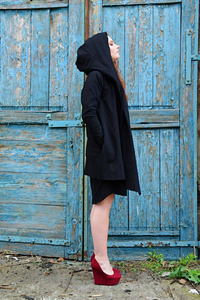 Bluza damska, Wdzianko damskie, kardigan z kapturem 