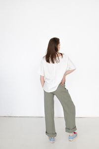 Spodnie lniane szerokie, szwedy lniane, polski len, wygodne i miękkie , szerokie spodnie lniane , polska marka