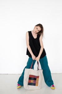 Torba lniana duża boho,projektantka torebek, polska marka, handmade, torba na ramię , shopperka, miejska torba , plażowa torba