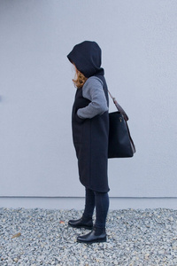 Bluza długa czarna , gotycki płaszcz , czarny trencz, czarna bluza