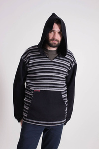 Sweter męski bluza męska w paski , kangurek w paski męski 