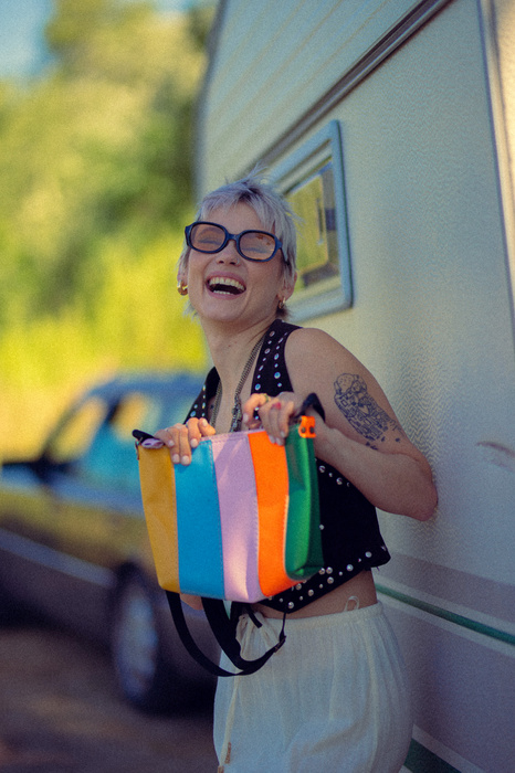 torebka kolorowa , mała torebka na ramię , ręcznie robiona torebka pastelowa, Polski projektant, szyte w Polsce