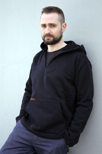 Bluza męska czarna, bluza z kapturem, kangurek męski ,