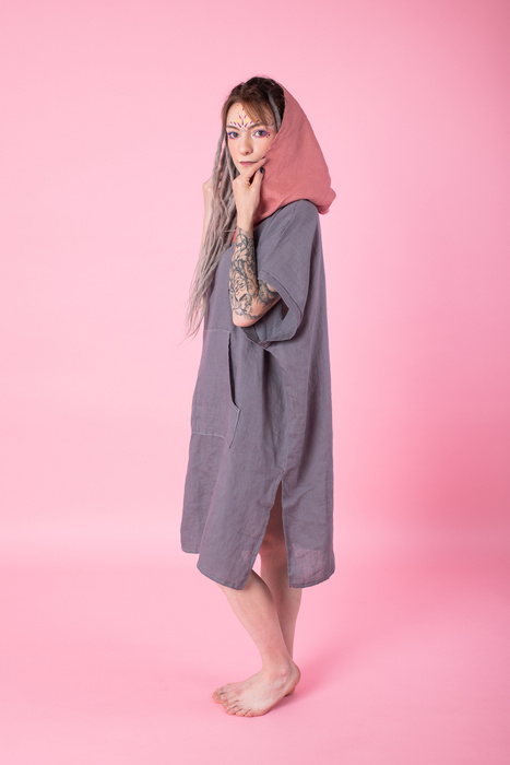 sukienka z lnu, 100% len, sukienka letnia, tunika plażowa , polski produkt