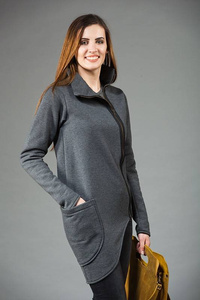 Bluza bawełniana, Asymetryczna, Bluza szyta na miarę, Handmade