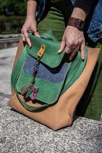 torba beżowa, worek skórzany , torba na laptopa, na zakupy, torebka na ramię ,beżowa torebka skórzana ręcznie robiona 