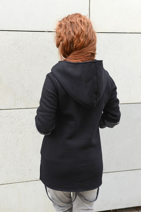 Bluza damska, kangurek czarny damski