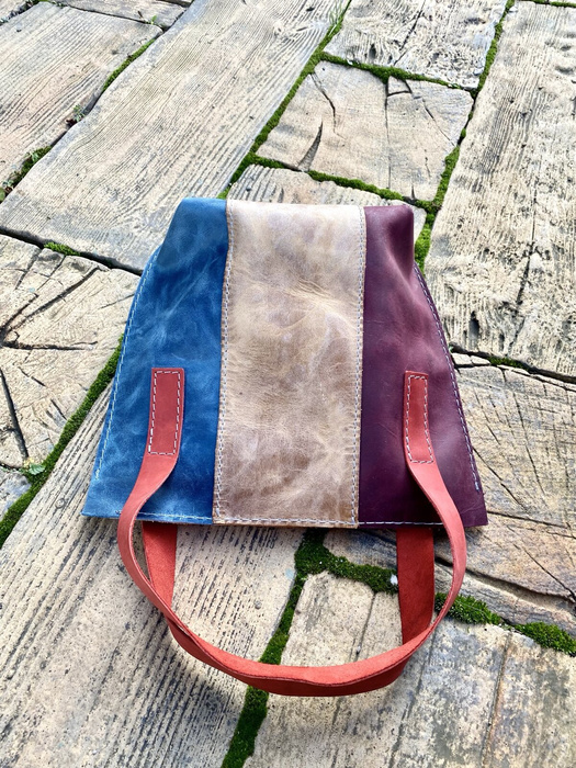 kuferek skórzany kolorowy