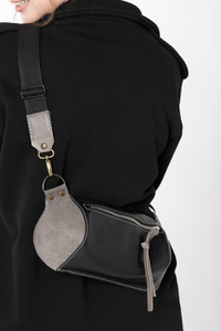 Torebka skórzana z wypalaną mandalą