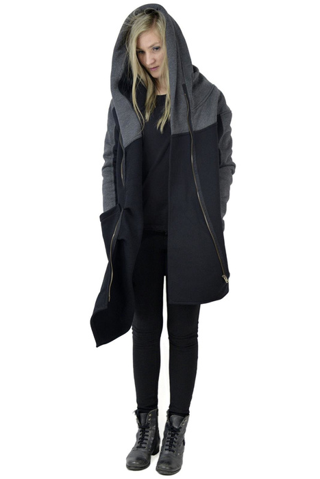 Bluza Ashmita, Wygodnia bluza bawełniana, asymetryczny płaszcz