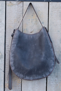 Torba skórzana szara, worek skórzany , torebka ze skóry, duża torba handmade