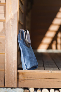 Torba skórzana, torebka damska , torba na ramię , niebieska 