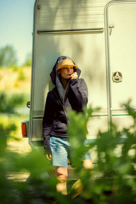 Bluza bawełniana, boho bluza z kapturem, Polska marka, kurtka ramoneska czarna bawełniana