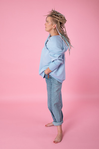 Bluza luźna wygodna z kieszeniami, oversize bluza damska , niebieska bluza damska