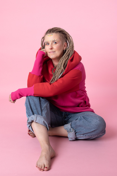 Bluza luźna wygodna z kieszeniami, oversize bluza damska , kolorowa  bluza damska