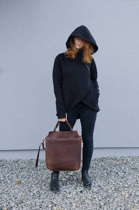 Torebka skórzana ręcznie robiona, crossbody torba , brązowa torebka damska