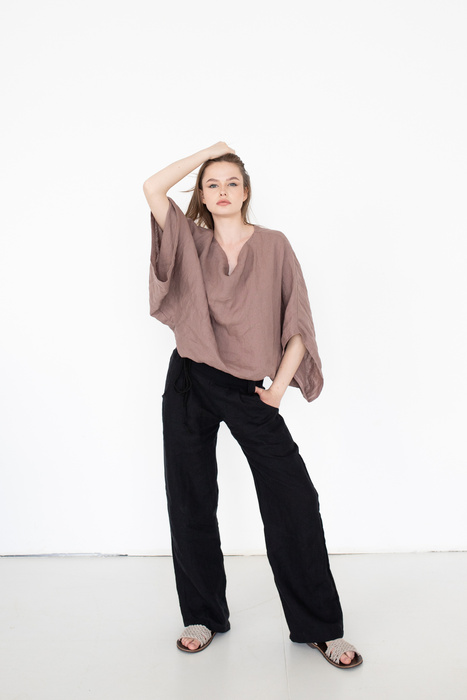 tunika lniana ,lniana narzutka od polskiego projektanta, 100% leny, polska marka, oversize tunic