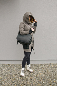 Bluza Ragini Long, Bluza z kapturem na zamek, długa bluza .  Polski projektant