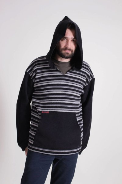 Sweter męski bluza męska w paski , kangurek w paski męski