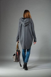 Bluza asymetryczna Bluza Bawełniana z kapturem, Bluza duże rozmiary