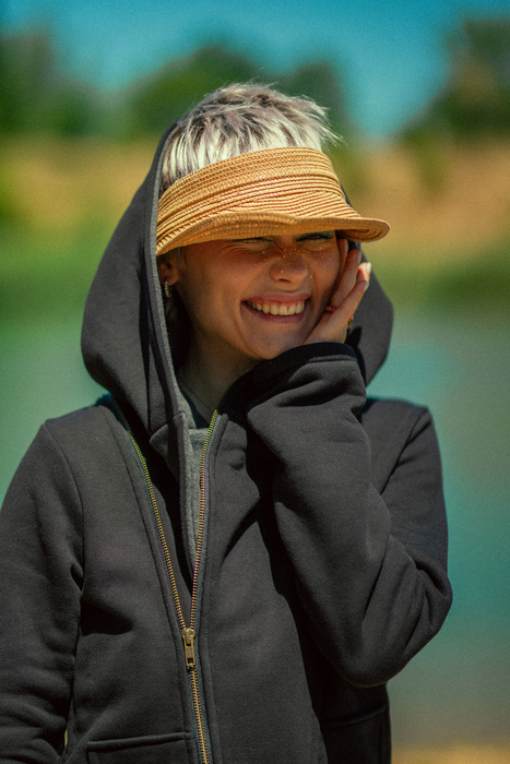 Bluza bawełniana, boho bluza z kapturem, Polska marka, kurtka ramoneska czarna bawełniana