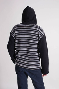 Sweter męski bluza męska w paski , kangurek w paski męski 