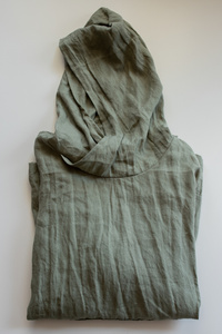 Tunika męska lniana , kangur męski lniany, Polski len , koszula męska lniana , bluza lniana męska na lato, zielona lniana koszulka z długim rękawem