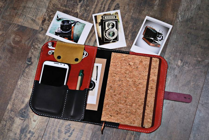 Organizer skórzany, notatnik, notes , idealny na prezent