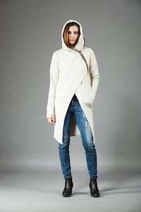 Płaszczyk bawełniany, Wygodna bluza , Handmade płaszcz 