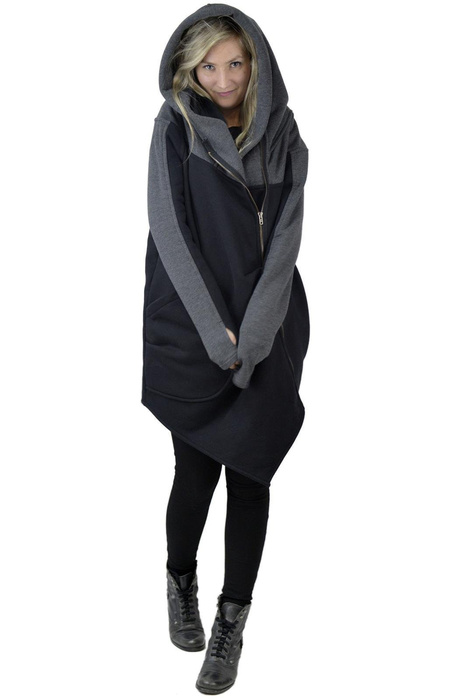 Bluza Ashmita, Wygodnia bluza bawełniana, asymetryczny płaszcz