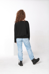 Bluza damska,czarna,  bluza dresówka klasyk, bluza dresowa damska luźna krótka , 