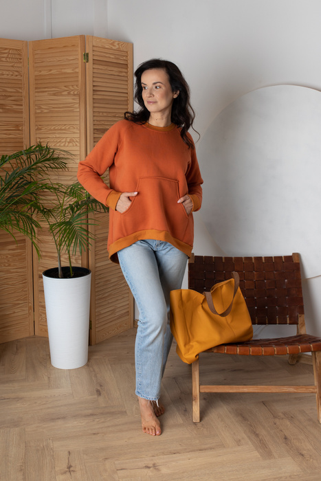 Bluza luźna wygodna z kieszeniami, duże rozmiary , polski produkt