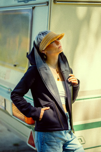 Bluza bawełniana, boho bluza z kapturem, Polska marka, kurtka ramoneska czarna bawełniana