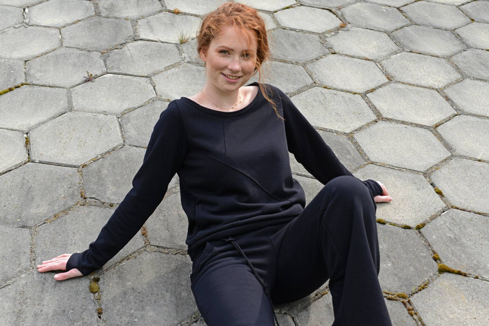 Bluza damska przez głowę, dresówka joga