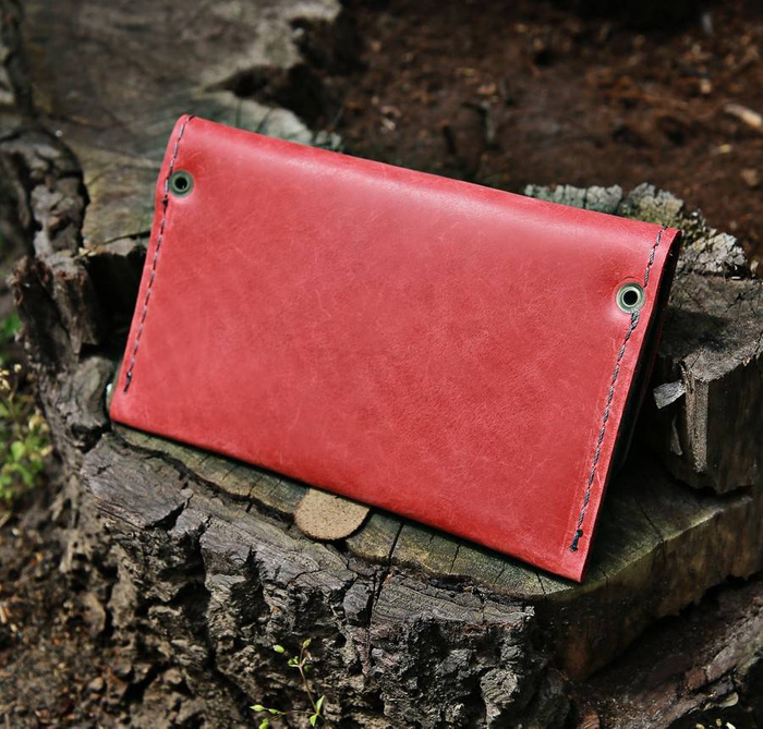 Portfele skórzane ręcznie szyte,