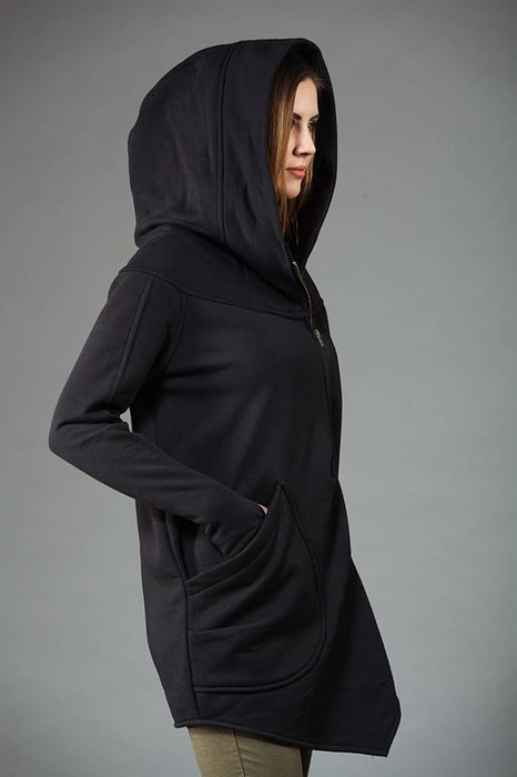 Wygodna bluza bawełniana, Rękodzielo, Polski projektant, asymetryczna bluza damska