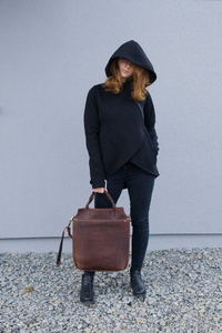 Torebka skórzana ręcznie robiona, crossbody torba , brązowa torebka damska