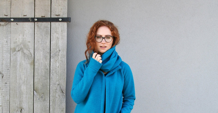 Wełniane wdzianko, płaszcz wełniany