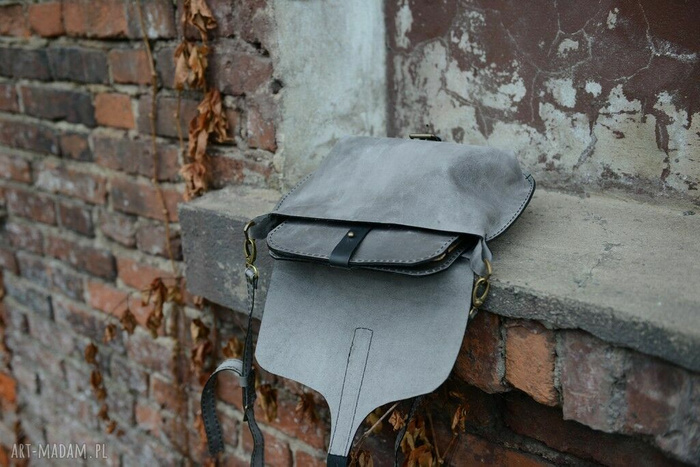 Torba skórzana plus organizer, listonoszka mała