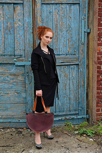 Torebka skórzana ręcznie robiona bordowa torebka 