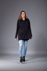 Bluza czarna , gotycki styl, płaszcz czarny damski