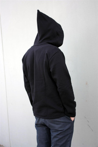 Bluza męska bawełniana z kapturem i wiązaniem pod szyją , luźna bluza męska czarna duże rozmiary