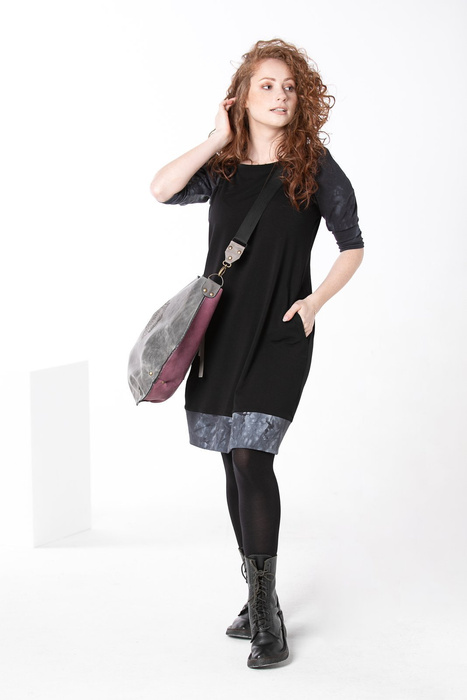 Torebka skórzana z wypalaną mandalą