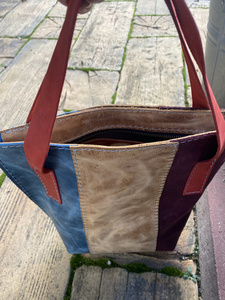 kuferek skórzany kolorowy