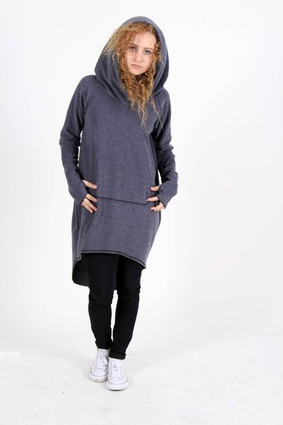 Bluza damska długa luźna kangurek damski , duże rozmiary, duży kaptur , damska sukienka