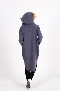 Bluza damska długa luźna kangurek damski , duże rozmiary, duży kaptur , damska sukienka