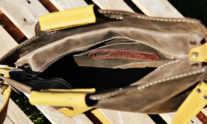 Torebka skórzana ręcznie robiona