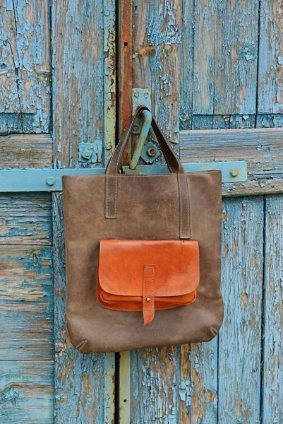 Torebka skórzana ręcznie robiona, torebka damska