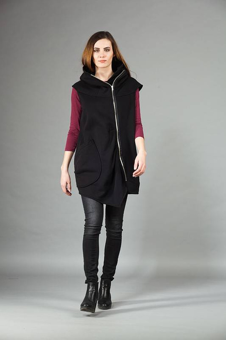 Bezrękawnik Ashmita, kamizelka damska asymetryczna