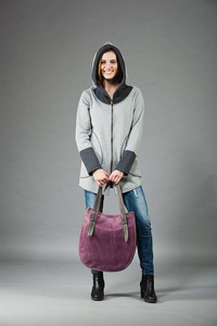 Kurtka z kapturem, Długa bluza z kapturem, Kurtka damska, Odzież Plus Size, Kurtka bawełniana, Kurtka z długim rękawem, Kurtka z zamkiem, Handmade